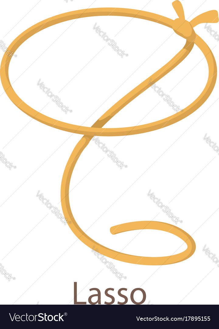 lasso icon isometric 3d style royalty free vector image lasso icon isometric 3d style royalty free vector image
