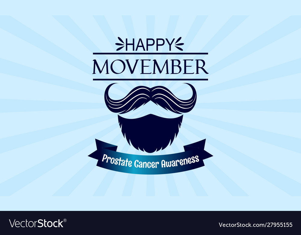 Movember raise awareness mens health issues Vector Image