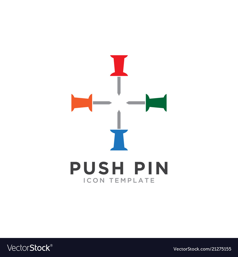 push pin outline vector images 85