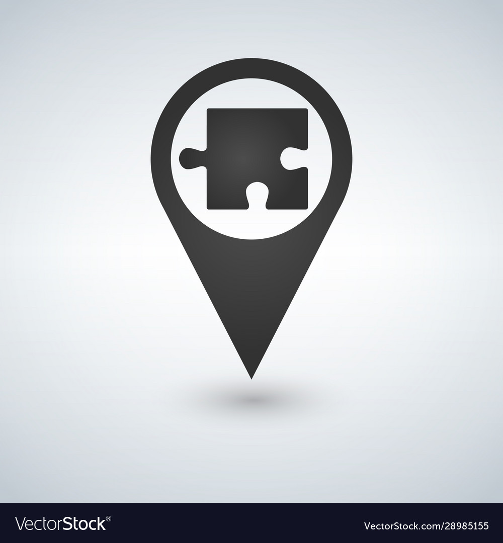 Puzzle icon white and black web pointer