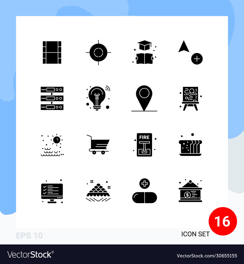 Set 16 modern ui icons symbols signs for files