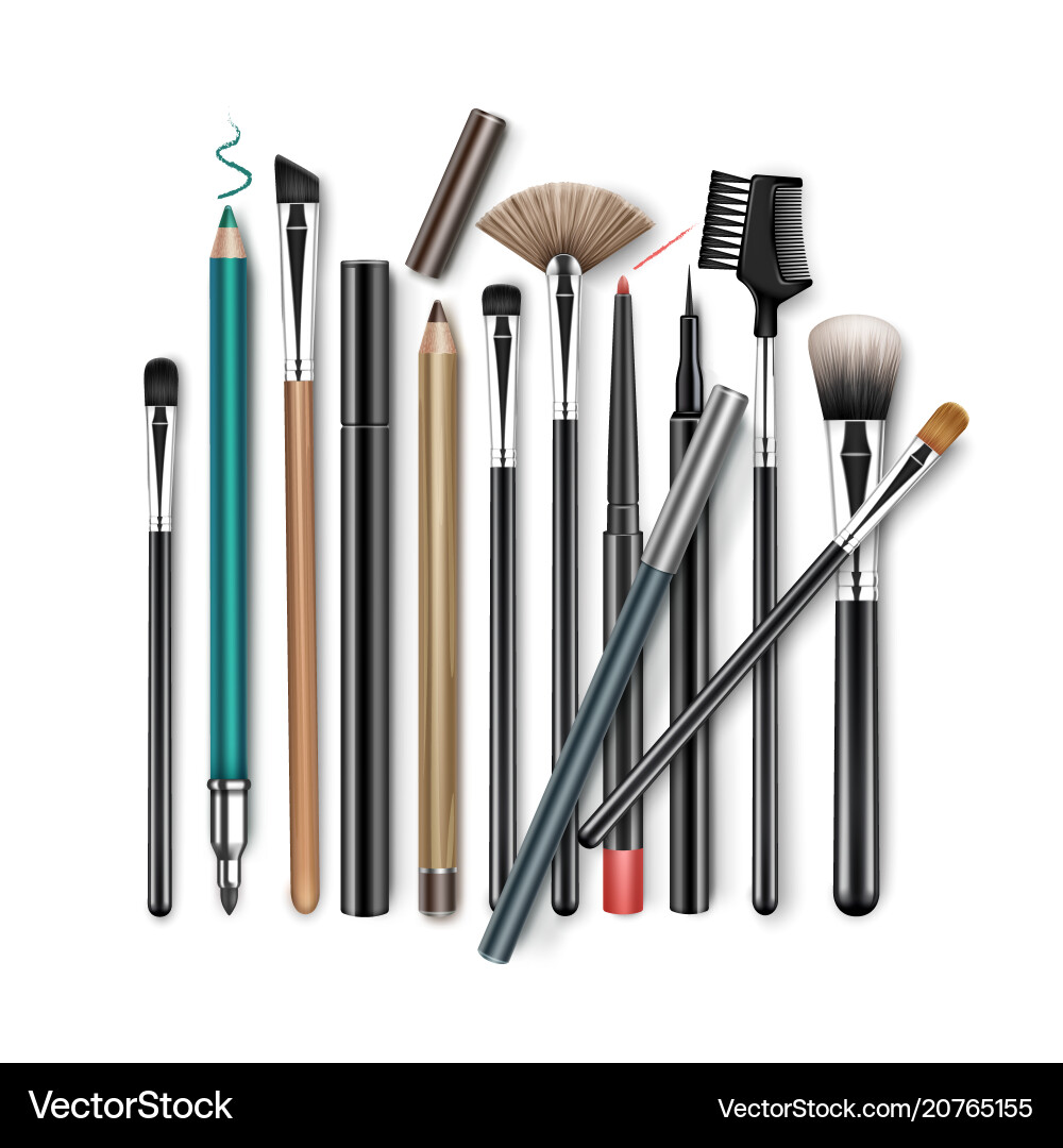 Set of professional makeup concealer powder Vector Image