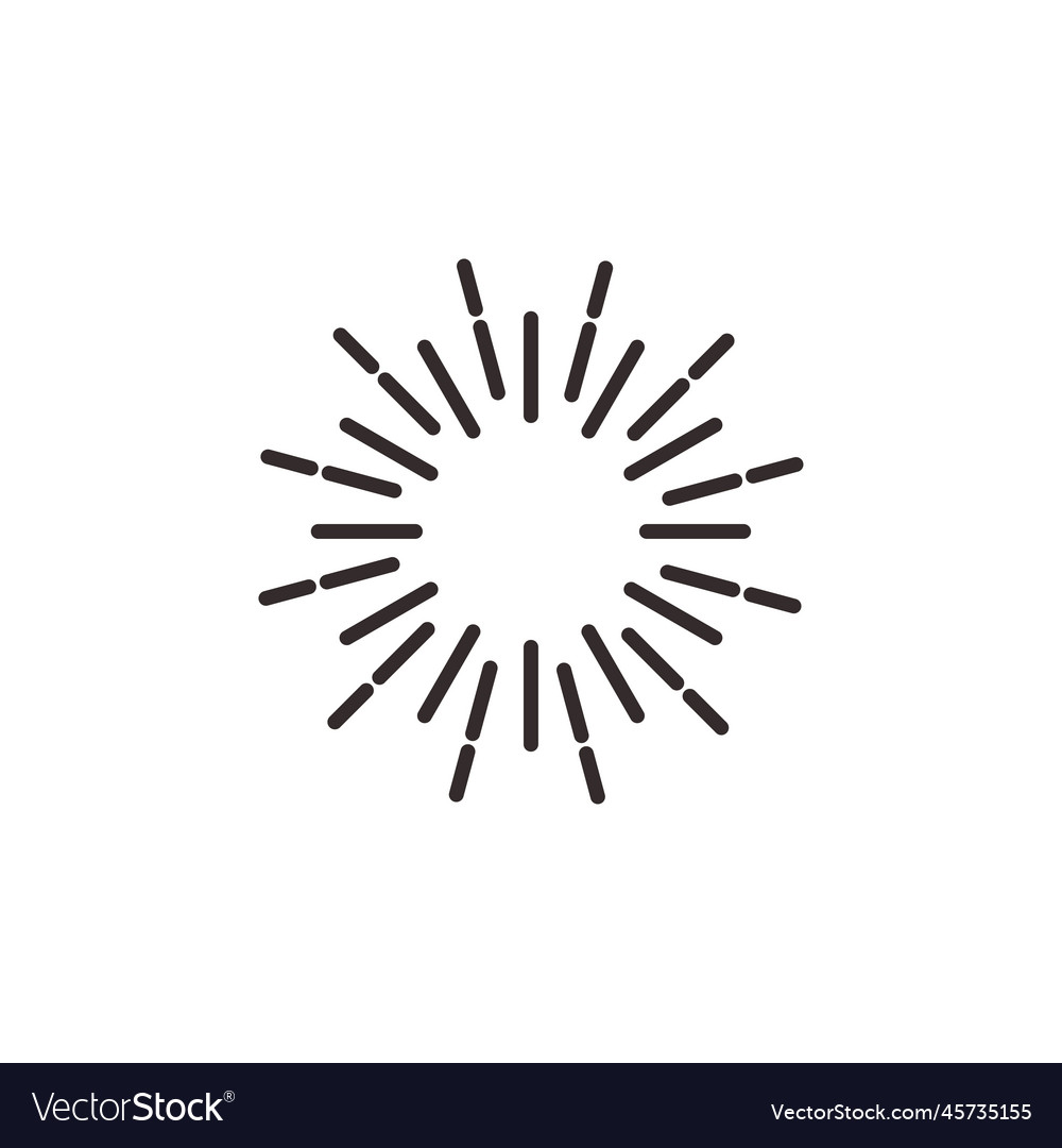 Shiny sun explotion effect icon abstract symbol Vector Image