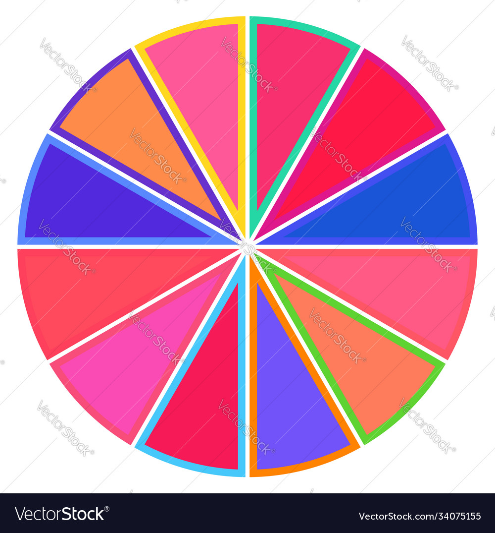 Simple pie chart-graph and diagram circle vector image Simple pie chart-graph and diagram circle
