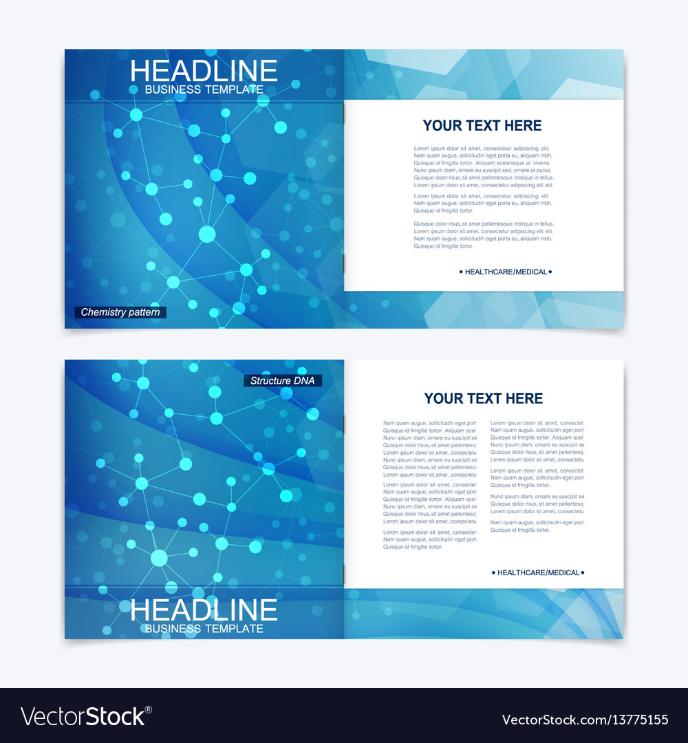 Templates for square brochure leaflet cover