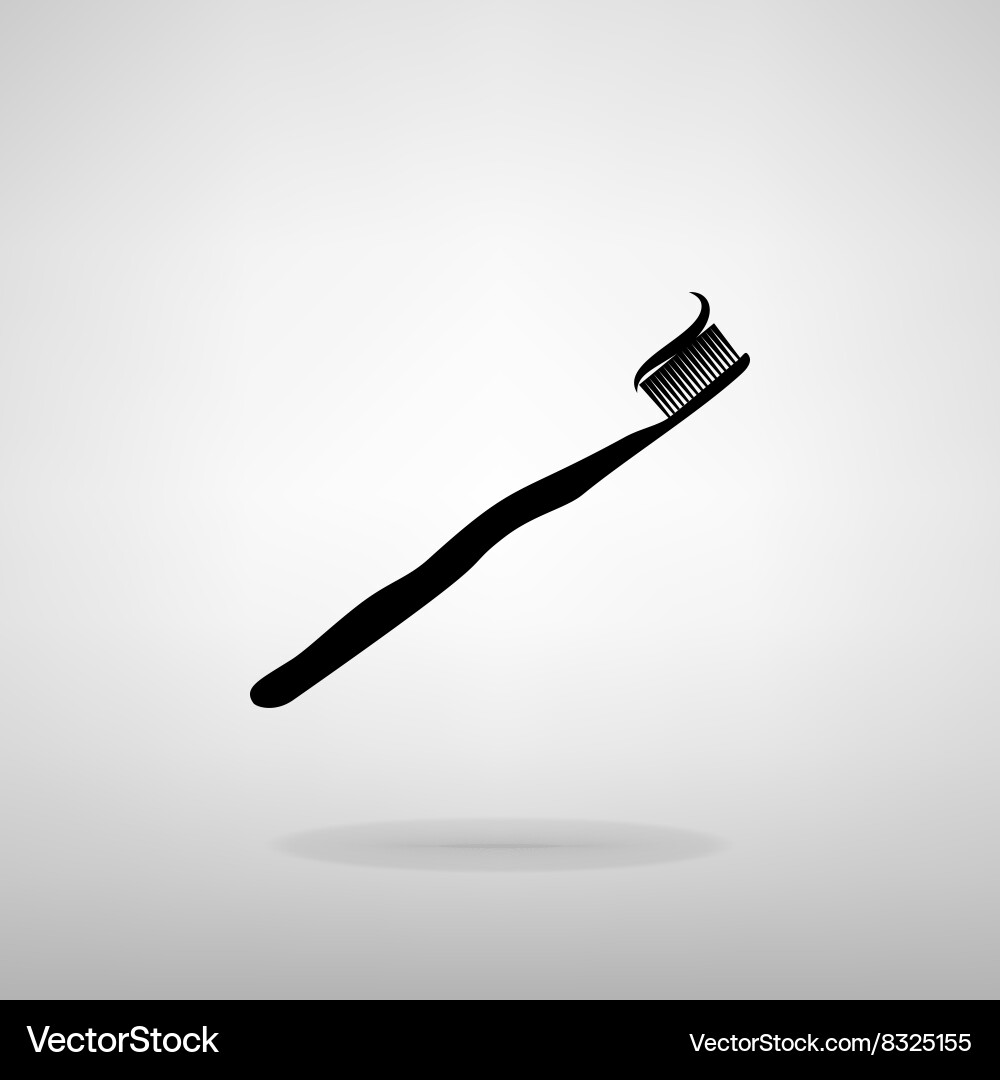 Toothbrush with applied toothpaste portion Vector Image