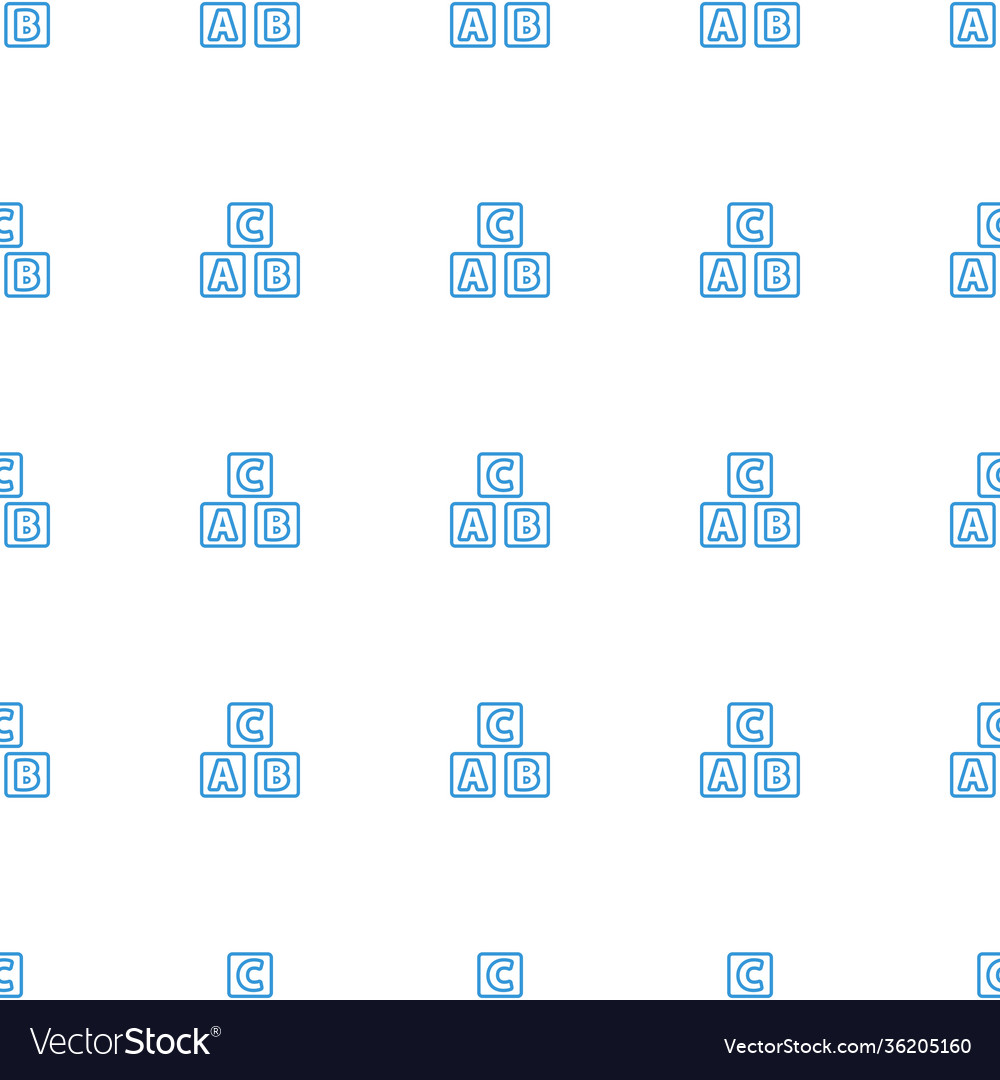 Abc cube icon pattern seamless white background