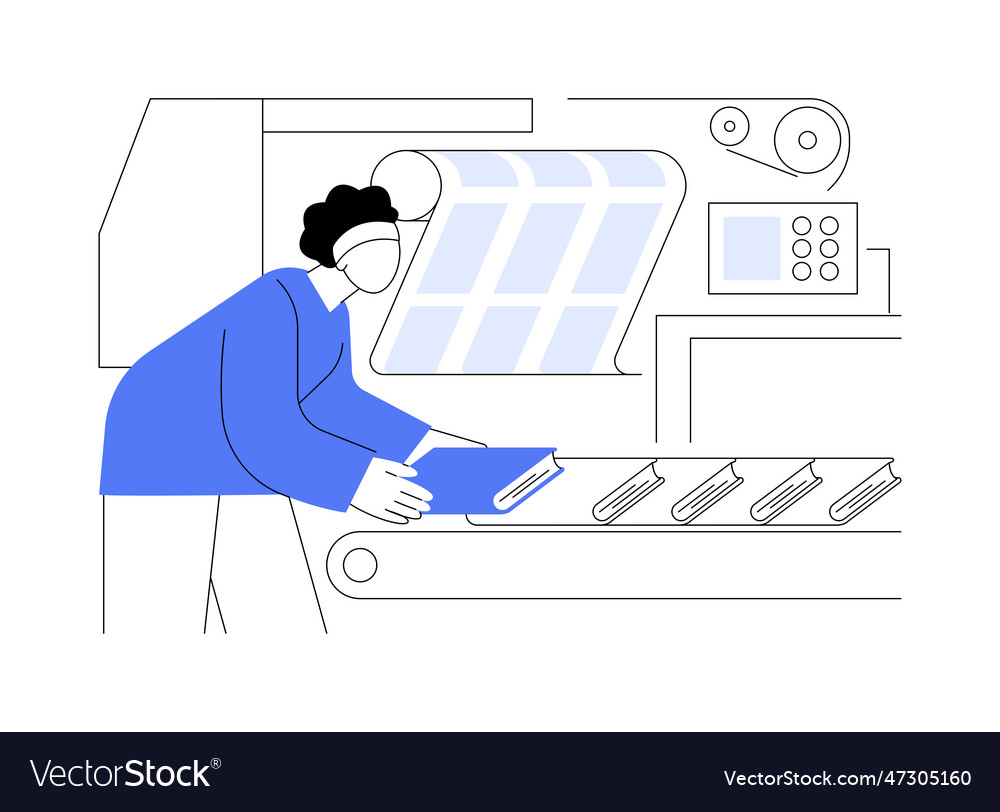 Book printing abstract concept