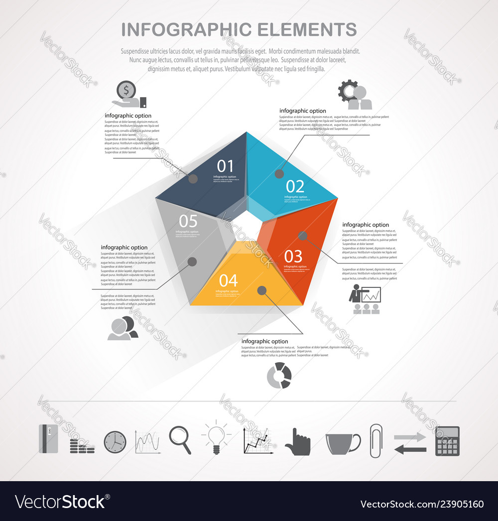 Business chart and infographic icons set Vector Image
