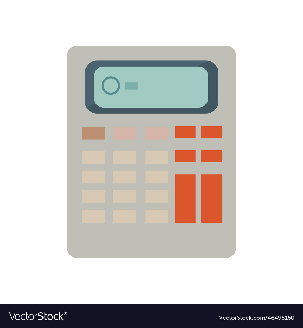 Gray calculator icon Royalty Free Vector Image