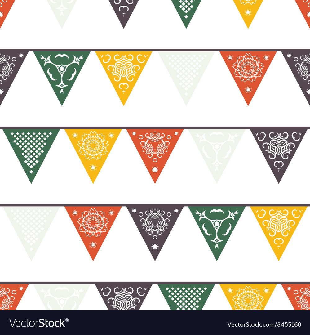 Hanging Traditional Mexican Banners Flags Vector Image