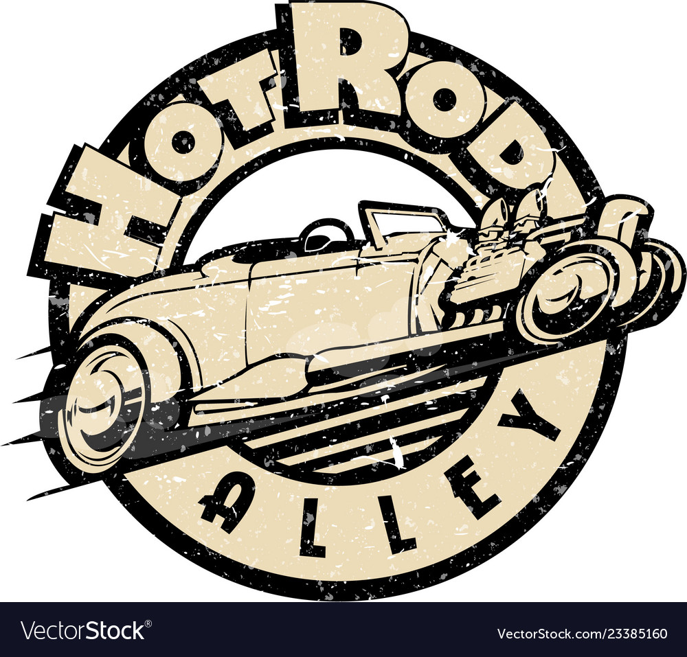 Hot-rodwtexture-one-colorjp Royalty Free Vector Image