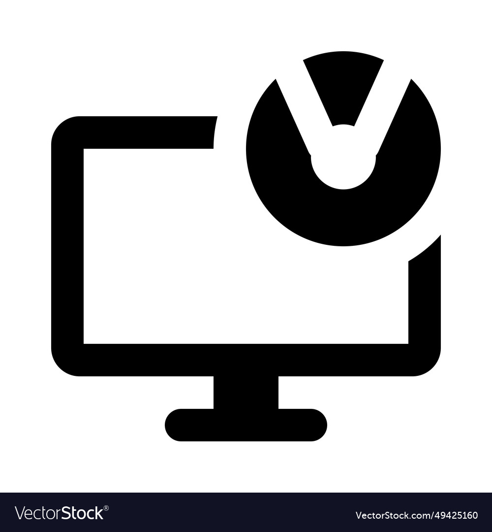 Monitor with an integrated camera for video calls Vector Image