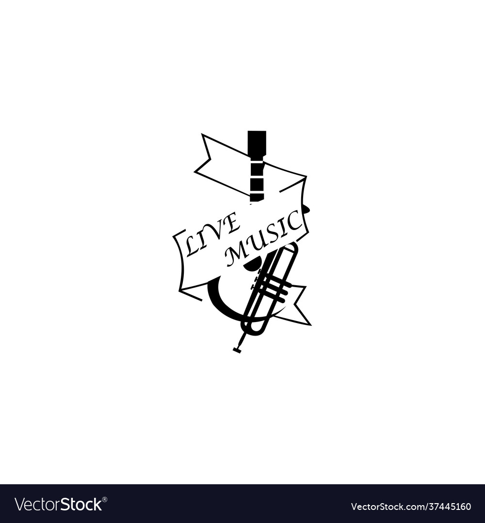 Musikinstrumenteguitartrumpetsaxophon Design vector image Musikinstrumenteguitartrumpetsaxophon Design