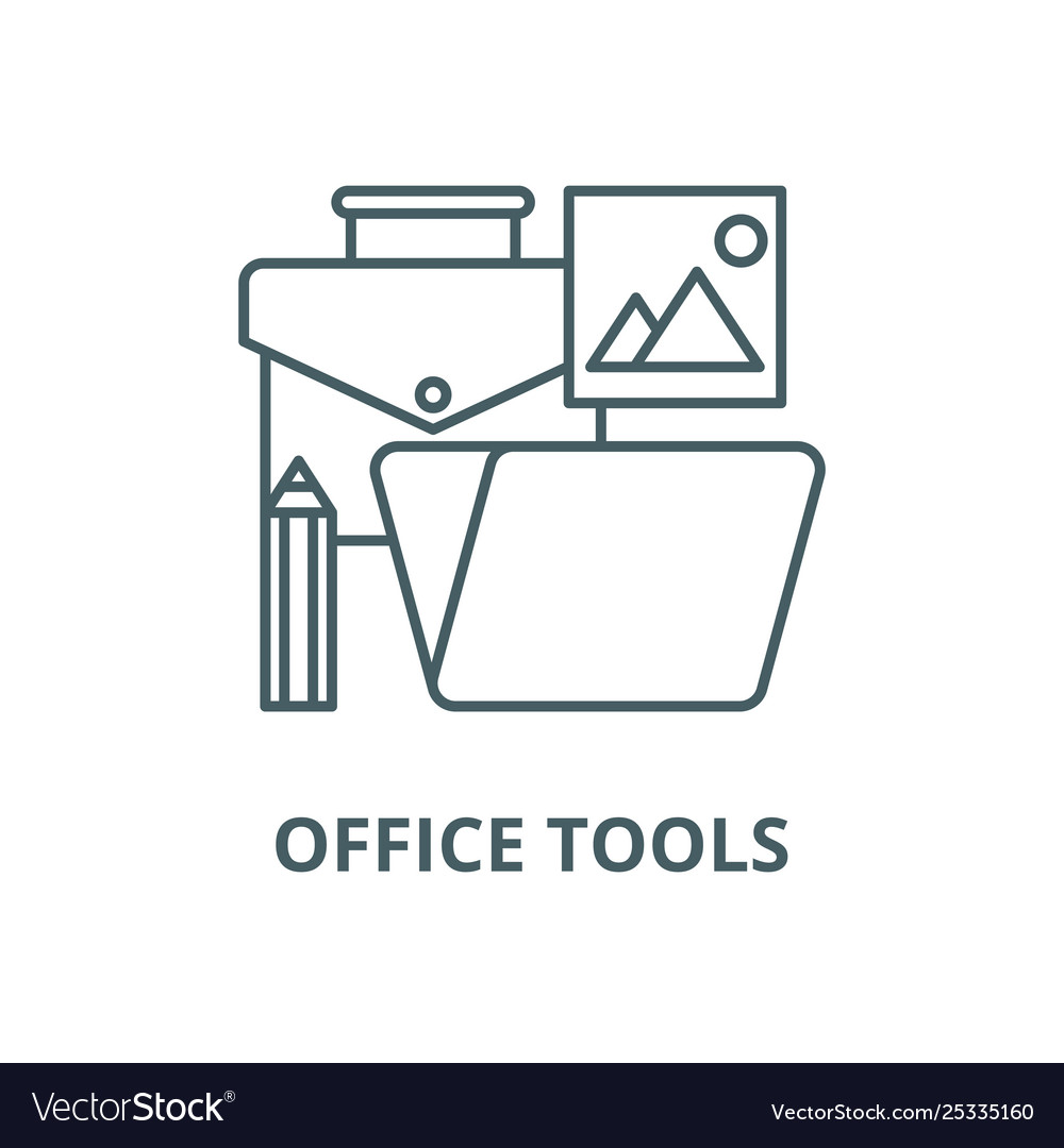 Office tools line icon linear concept