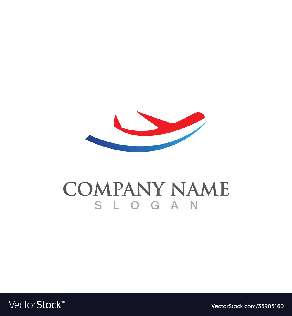 Plane logo and symbol image Royalty Free Vector Image