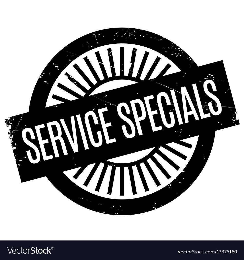 Service specials rubber stamp