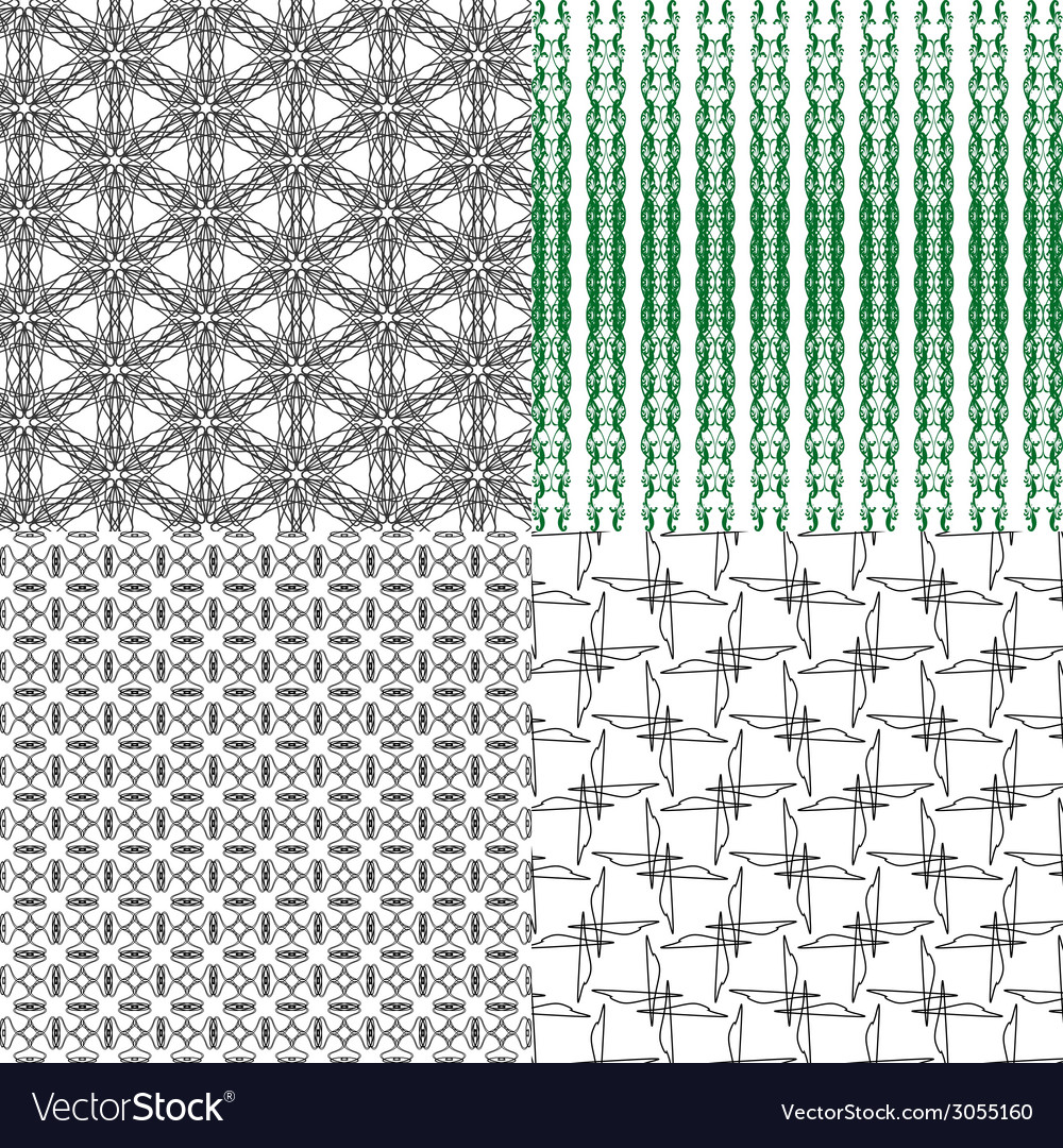 Set of geometric pattern in op art design