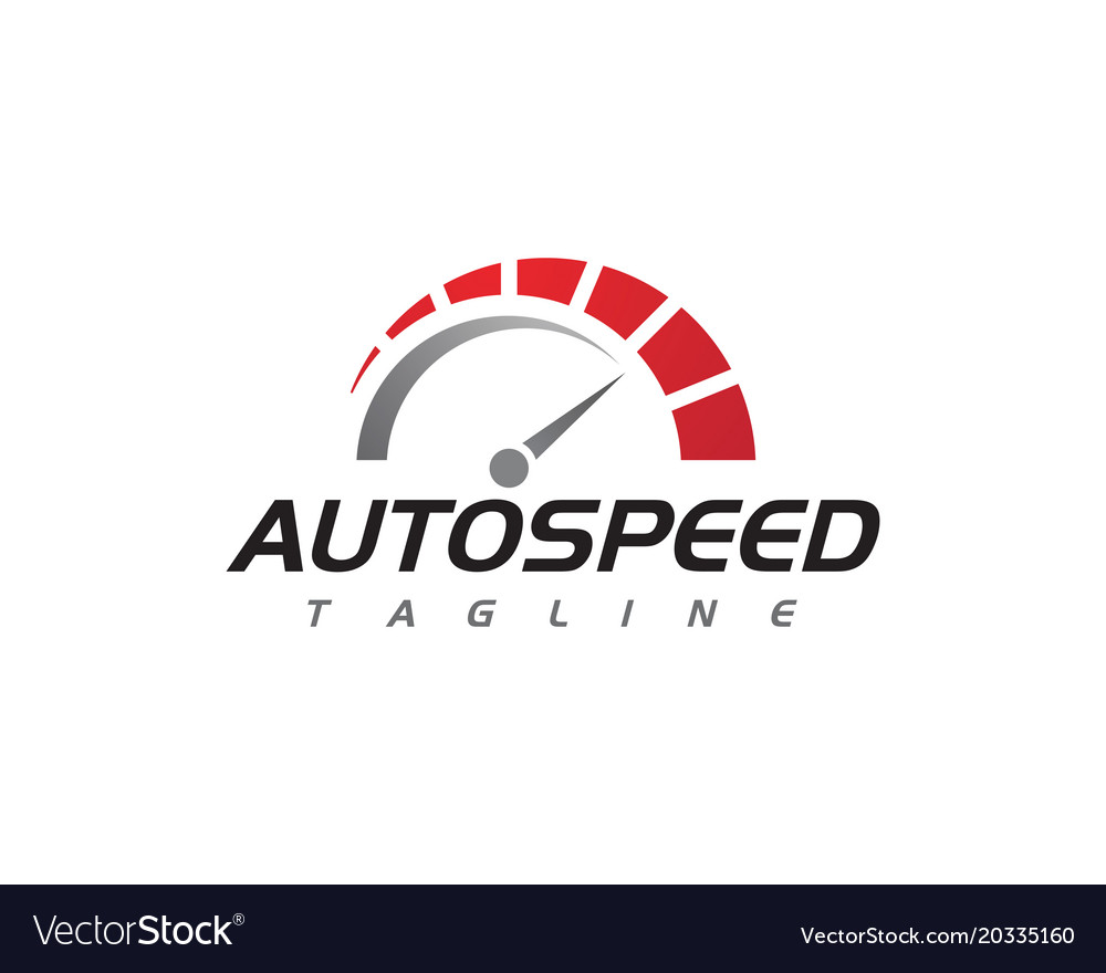 Speed auto car logo template Royalty Free Vector Image