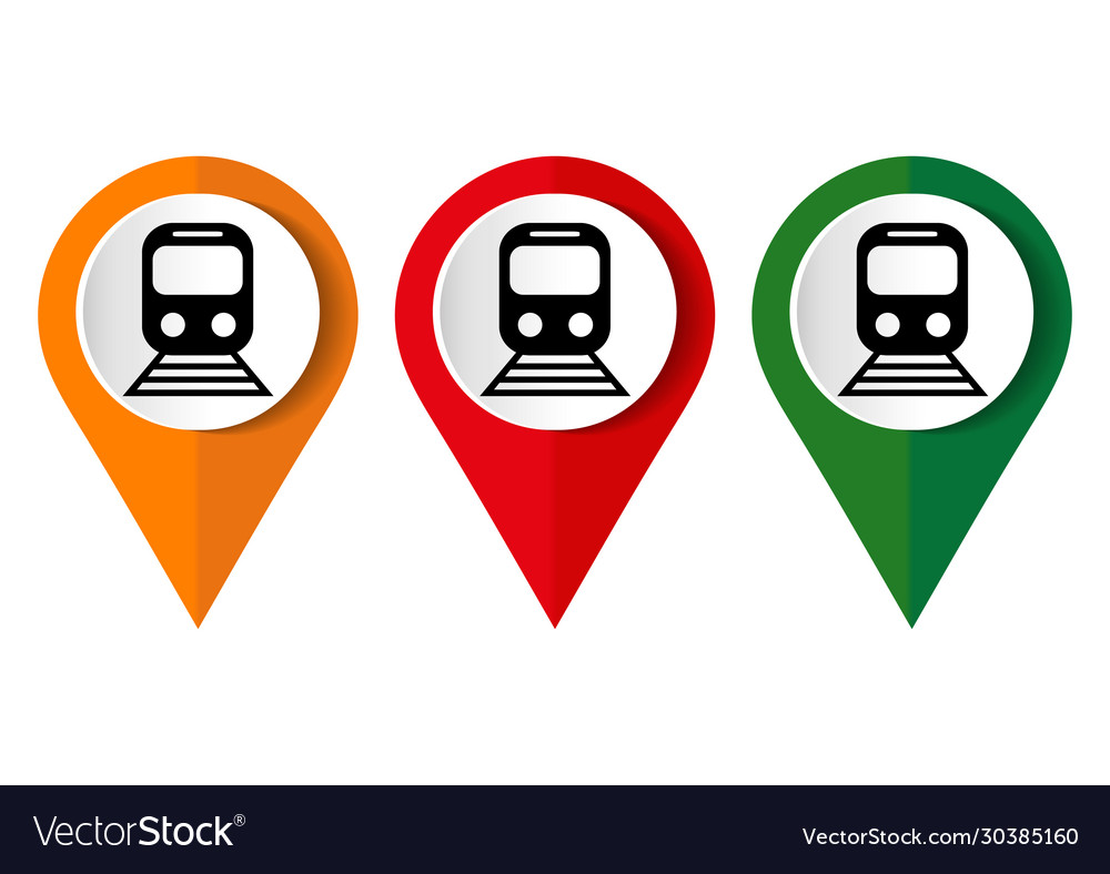 Train icon flat design internet button web vector image Train icon flat design internet button web