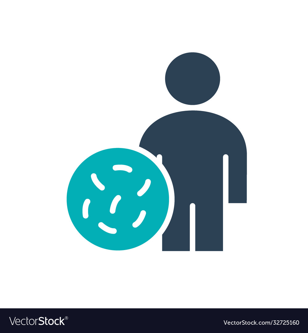 User profile with bacteria colored icon