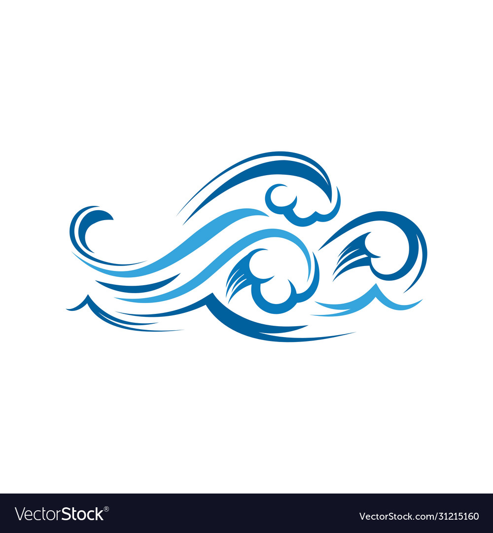 Water wave icon Royalty Free Vector Image - VectorStock