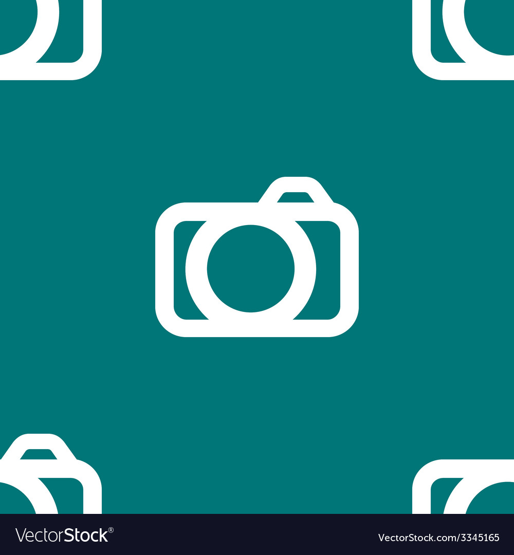 Camera web icon flat design seamless pattern