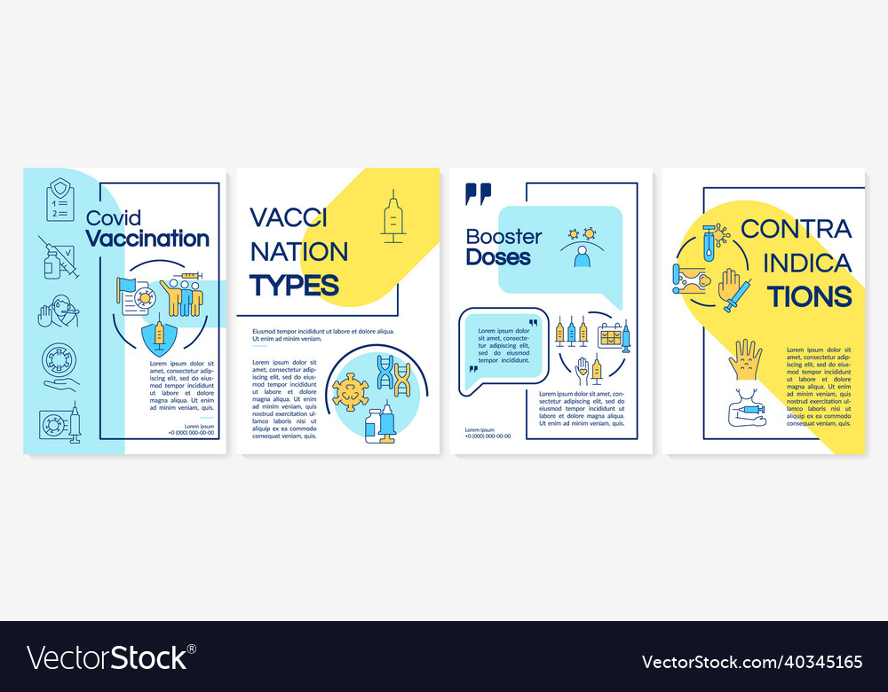 Coronavirus Vaccine Brochure Template Royalty Free Vector