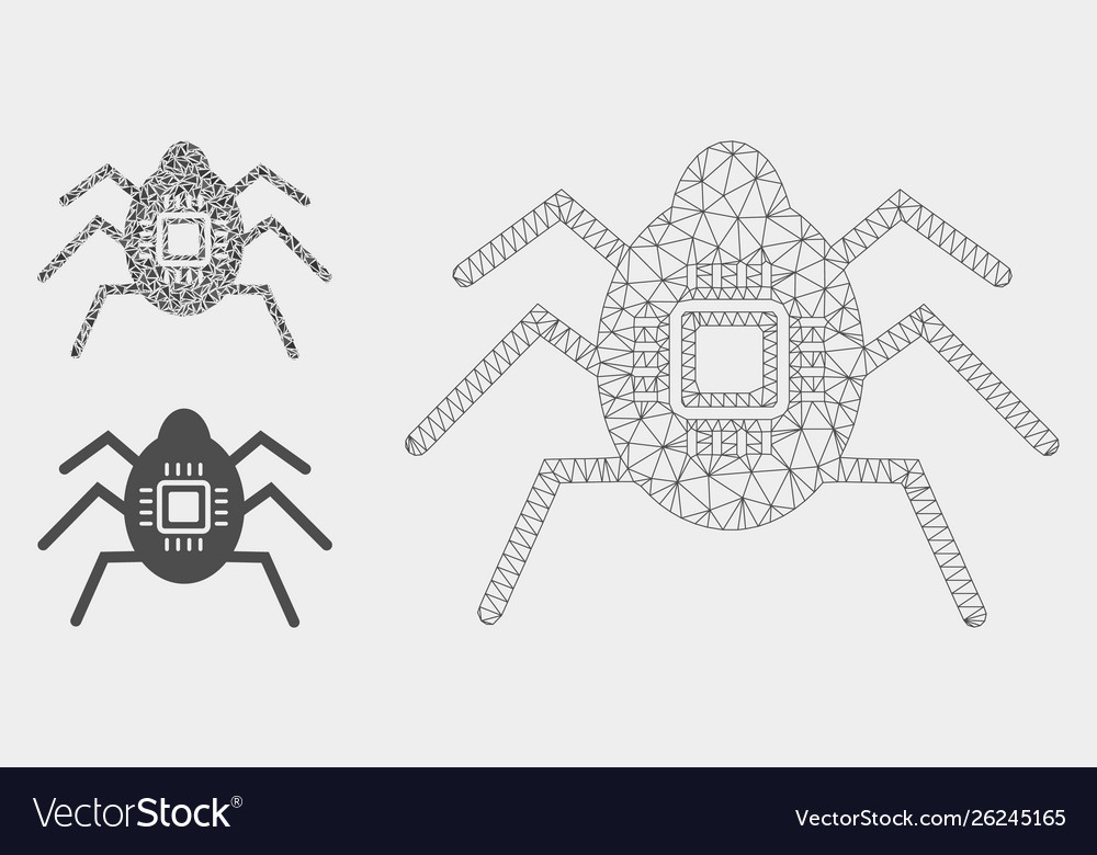 Hardware bug mesh carcass model vector image Hardware bug mesh carcass model