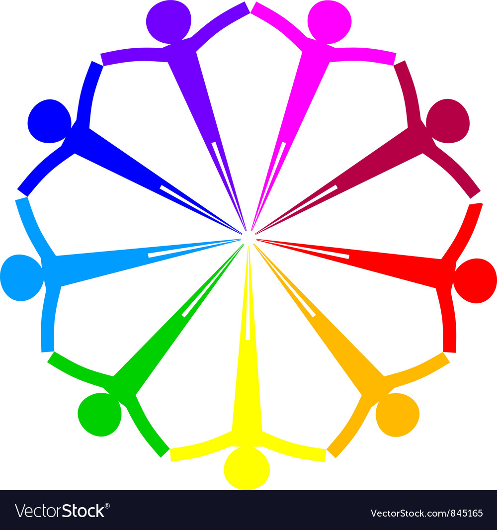 Icon people circle Royalty Free Vector Image