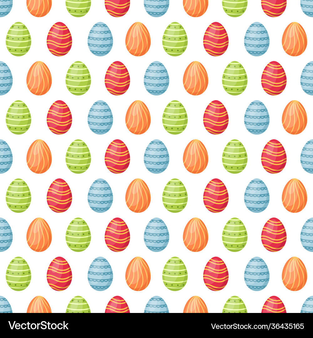 Seamless pattern with easter egg happy easter Vector Image