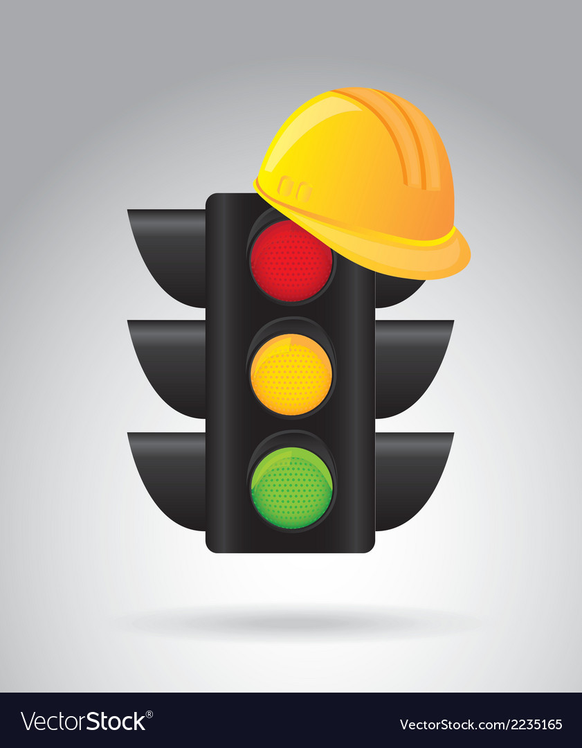 Semaphore design over gray background