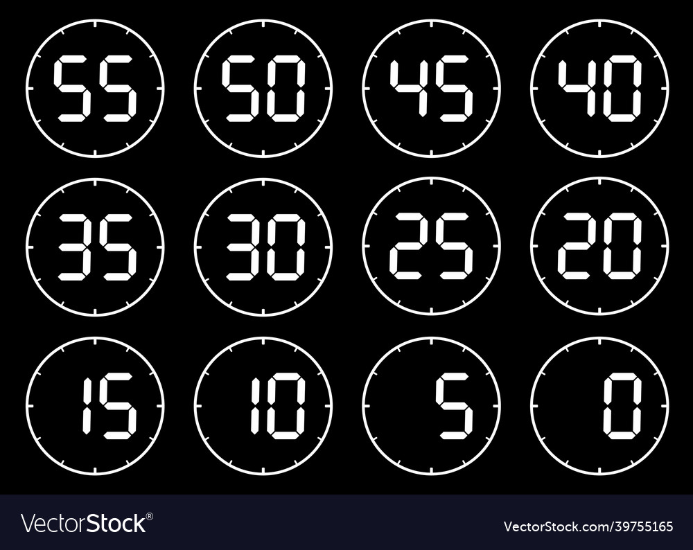 Set of icons stopwatch