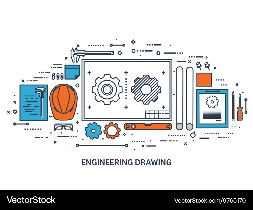 Engineering and architecture Royalty Free Vector Image