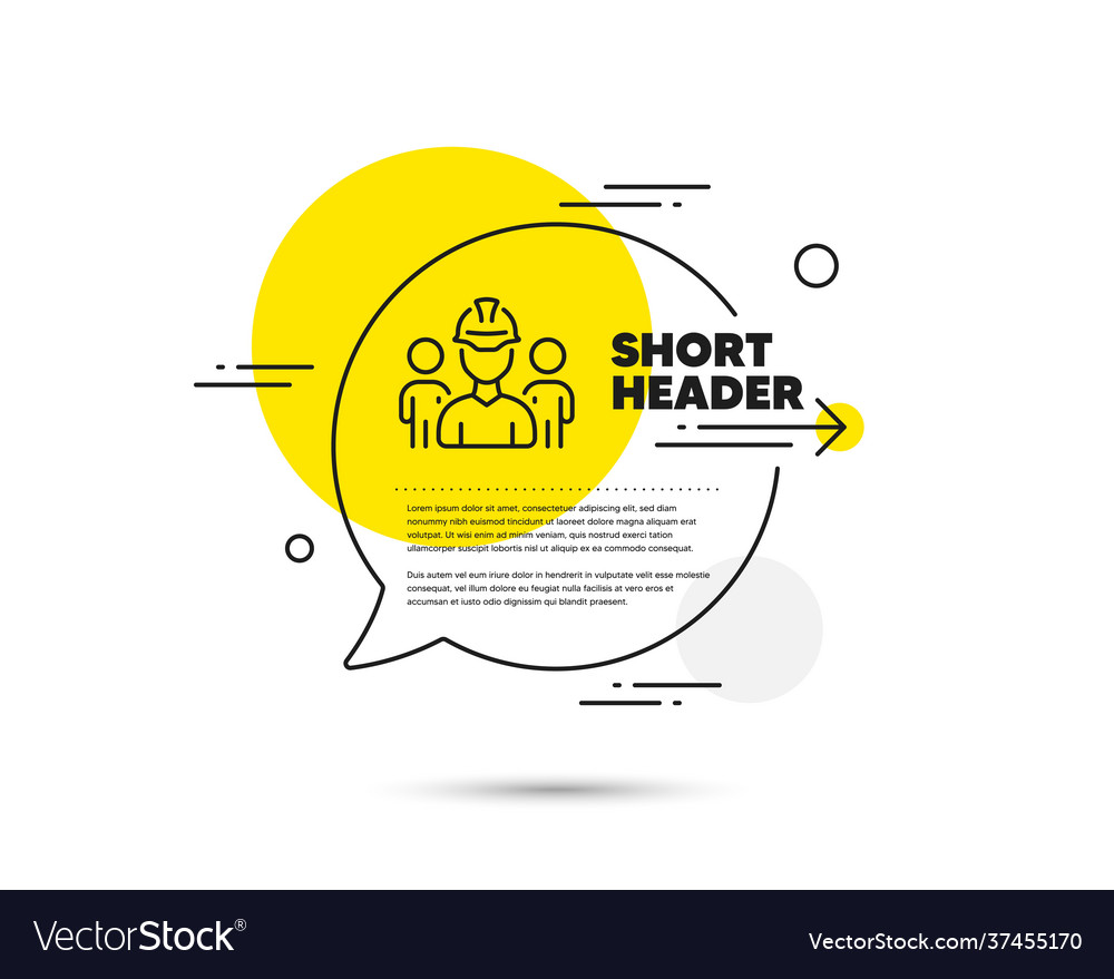 Engineering team line icon engineer or architect vector image Engineering team line icon engineer or architect