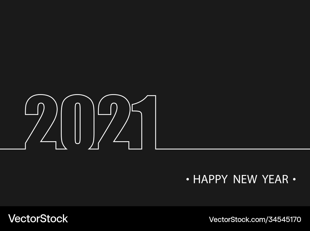 Happy New Year 21 Text Design Logo Royalty Free Vector