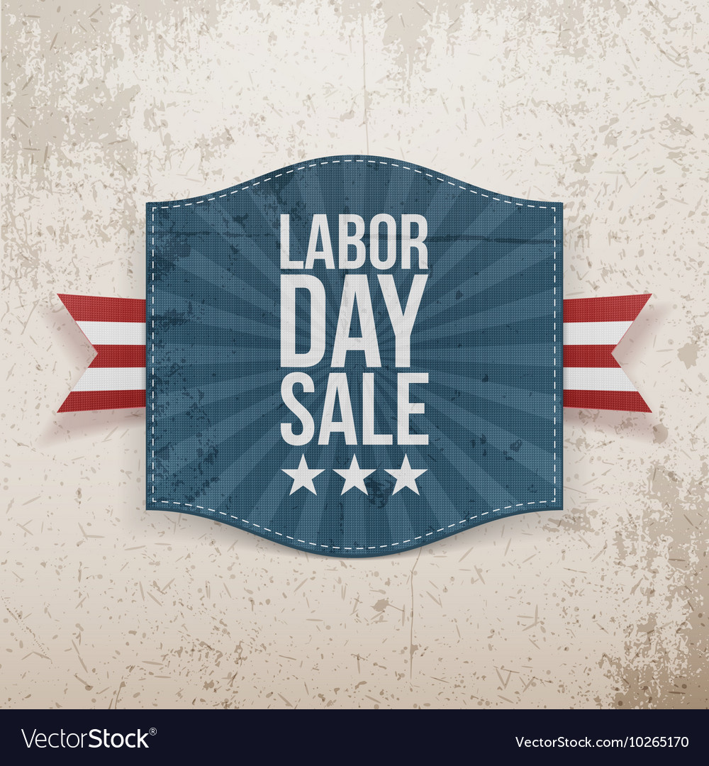 Labor day sale greeting paper tag