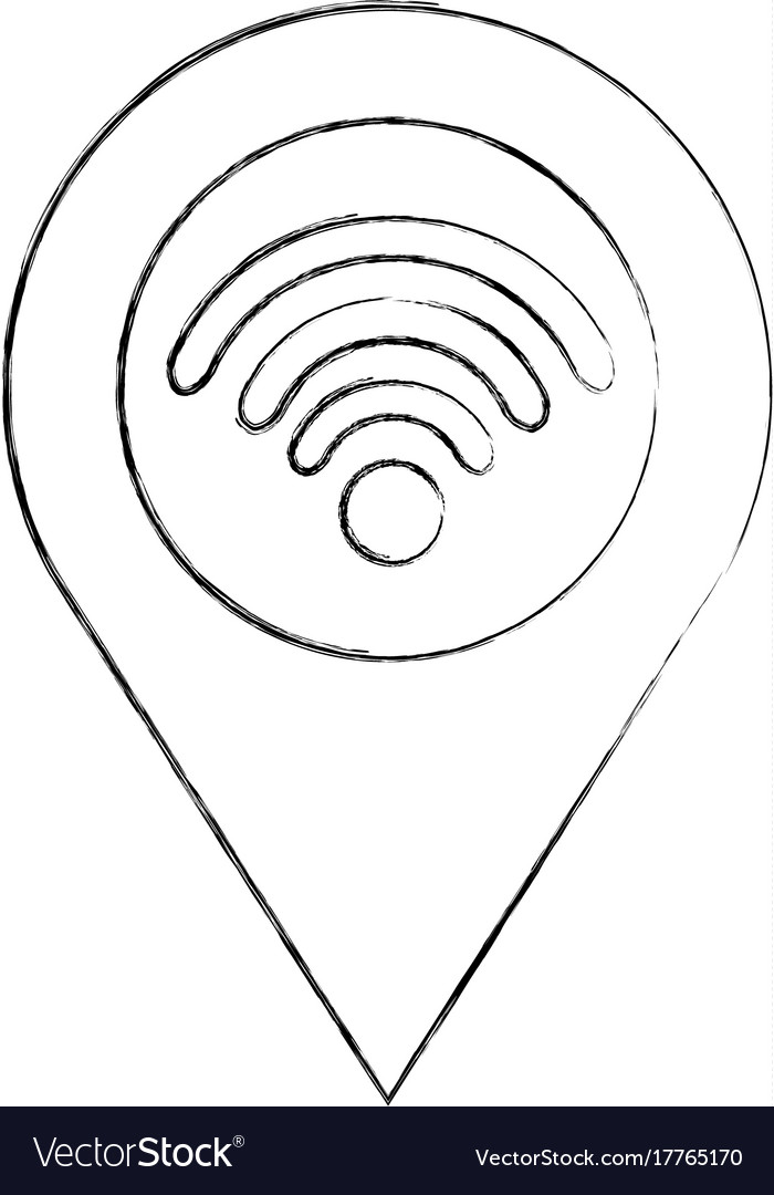 Pointer map with wifi internet signal connection