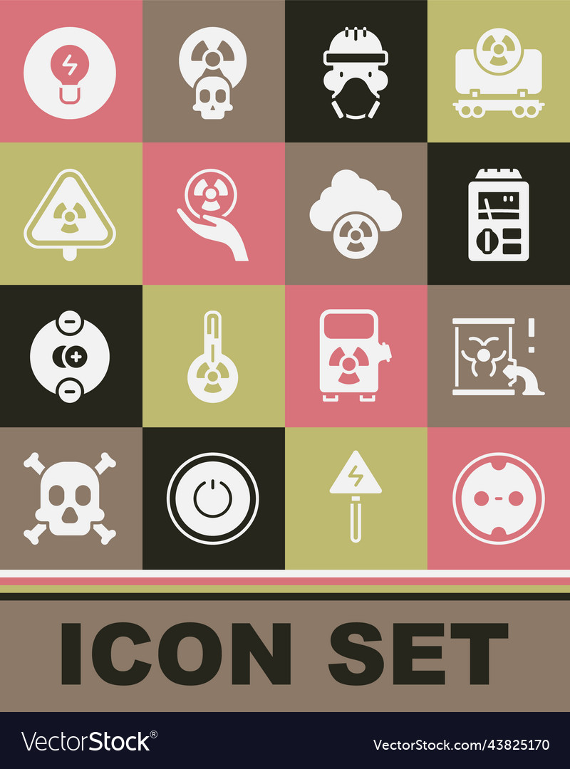 Set electrical outlet radioactive waste in barrel