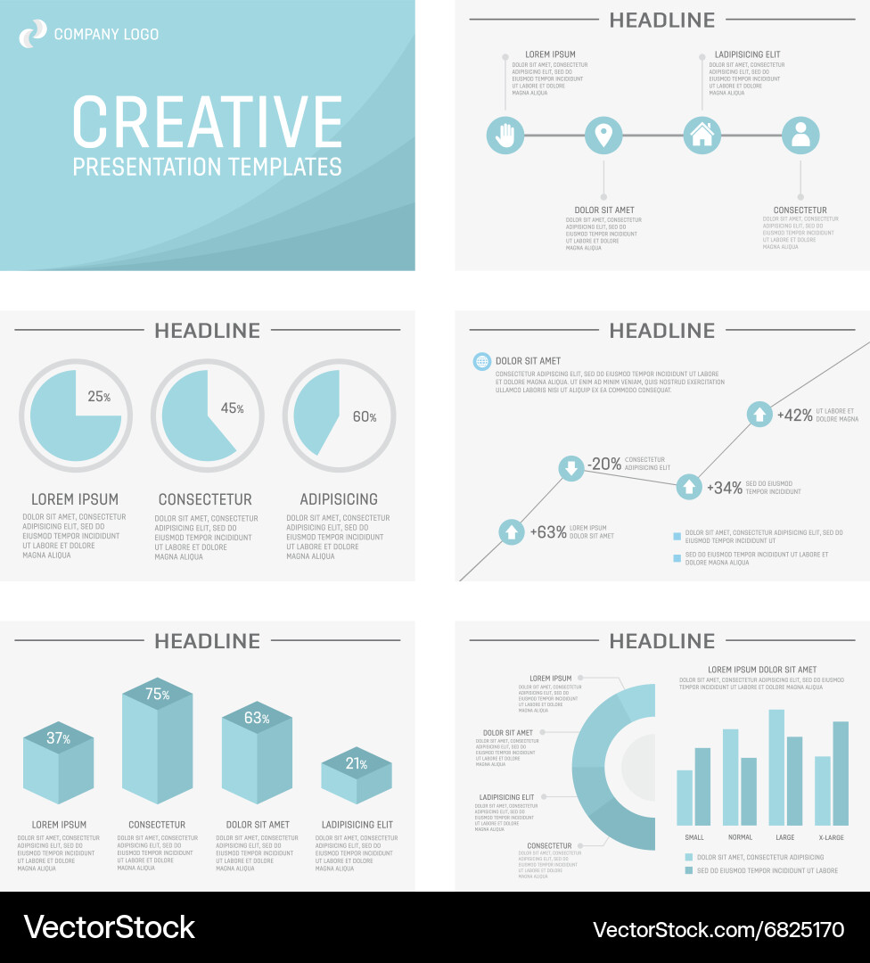 Template for multipurpose presentation Royalty Free Vector