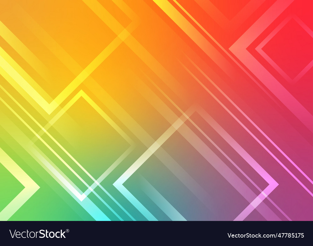 Abstract colorful square line gradient vector image Abstract colorful square line gradient