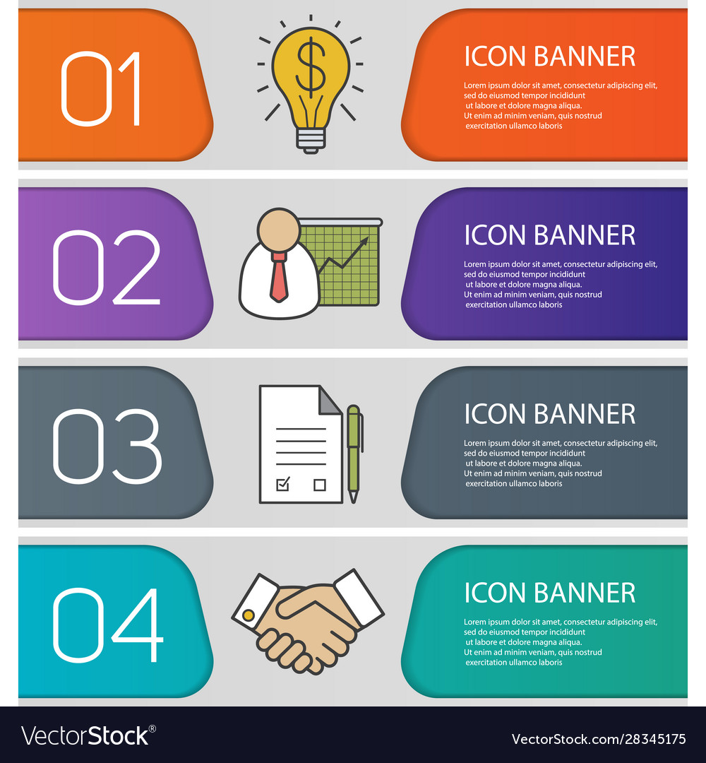 Business banner templates set