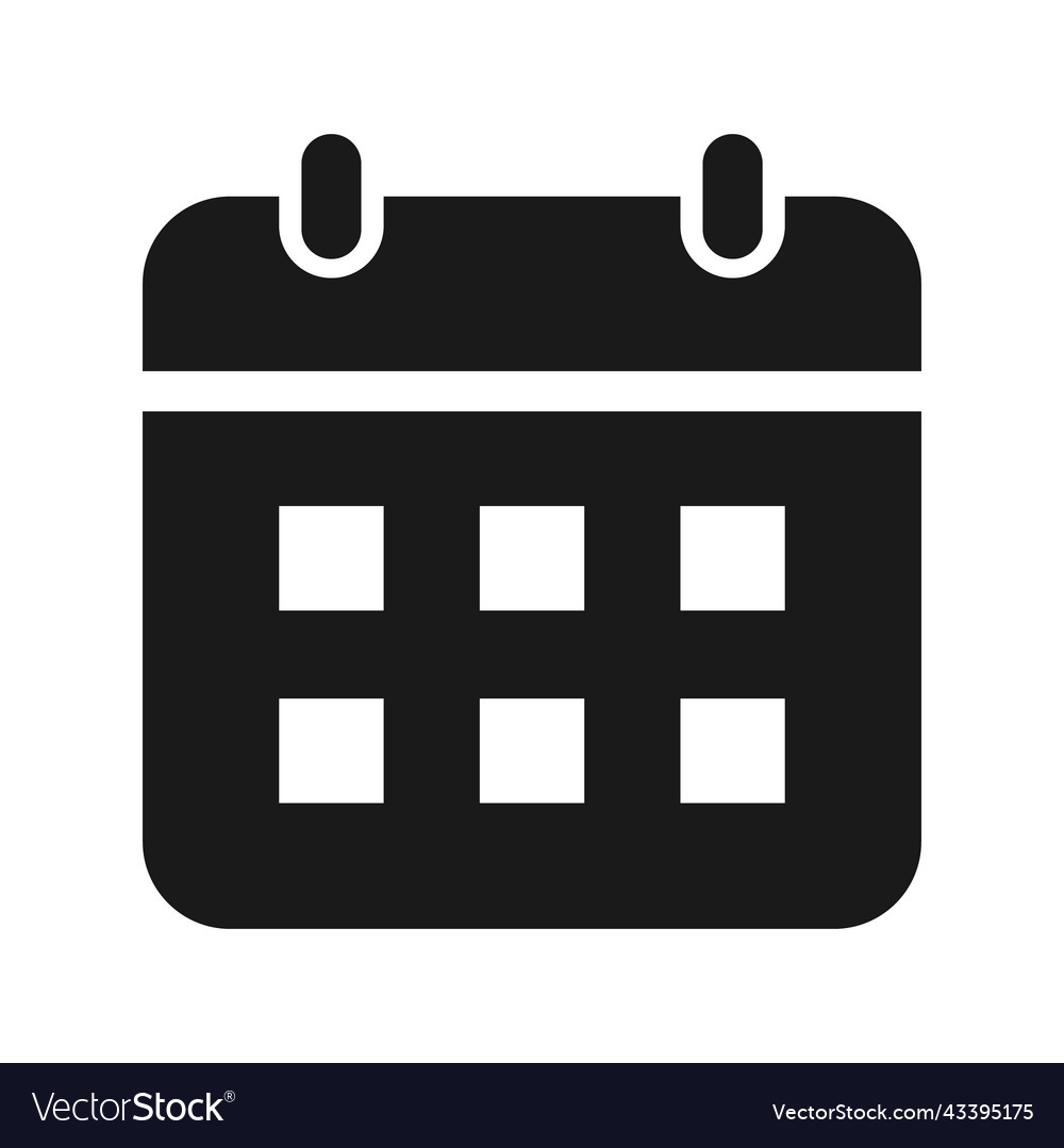 Calendar on the wall icon schedule date Royalty Free Vector