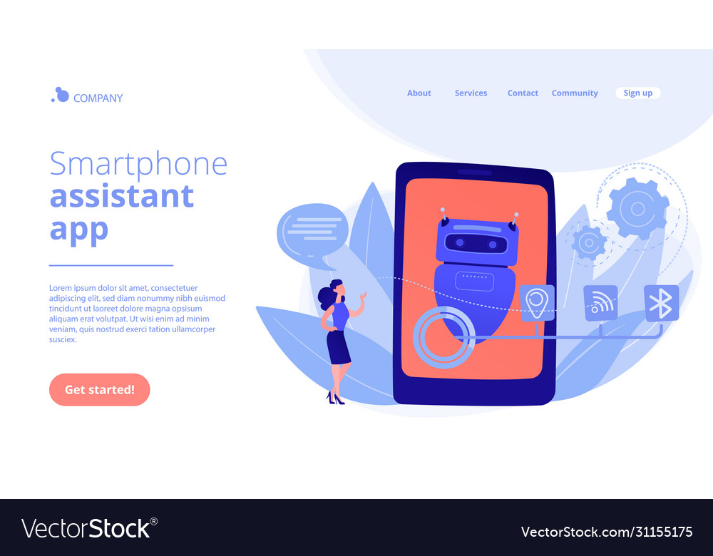 Chatbot virtual assistant via messagingconcept vector image Chatbot virtual assistant via messagingconcept