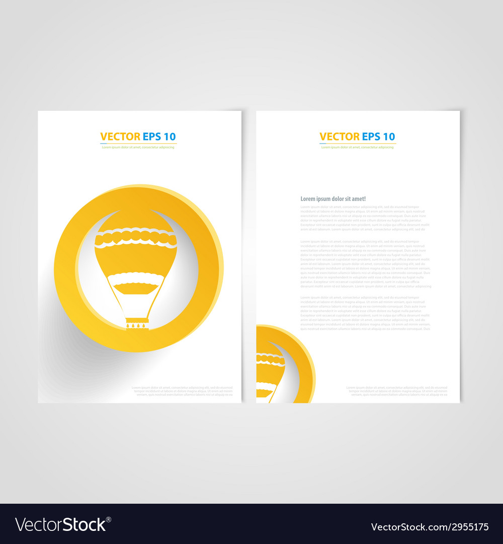 Flyer template back and front design medical icons