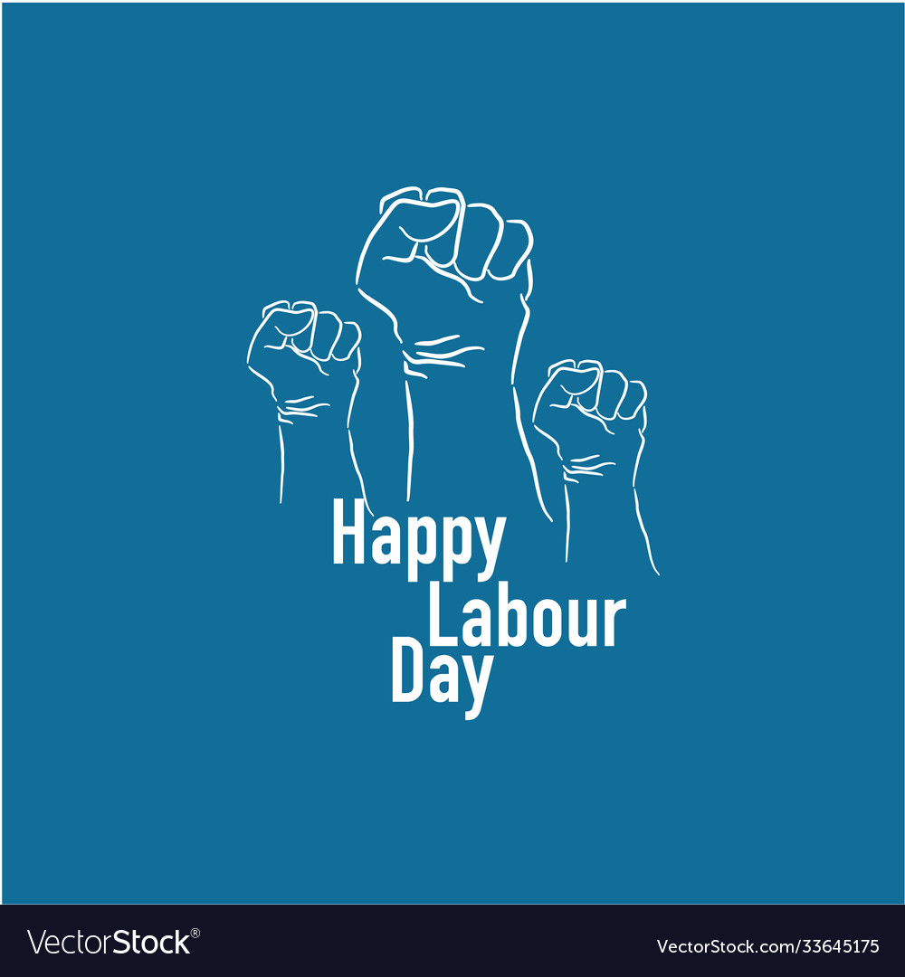 Happy labour day template design Royalty Free Vector Image