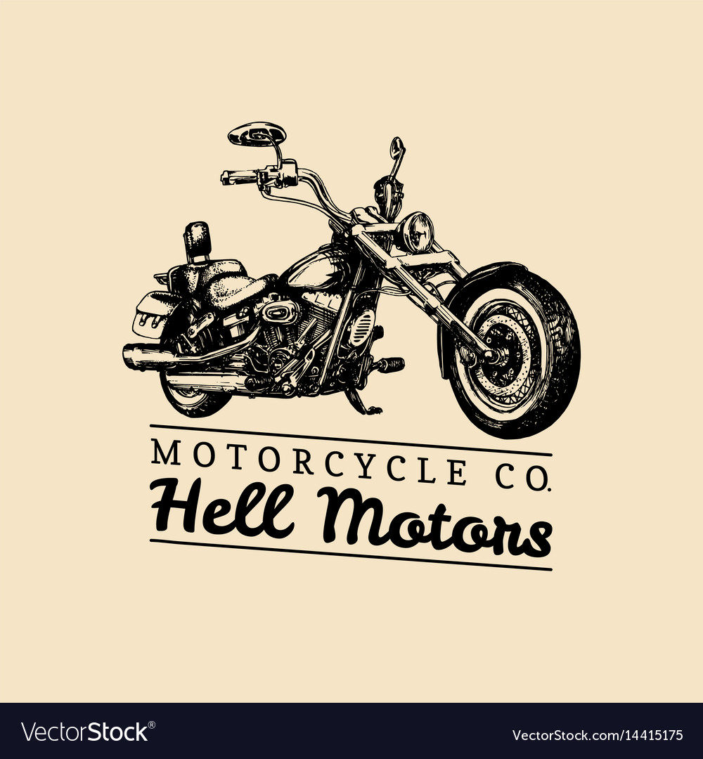 Hell motors advertising poster hand drawn