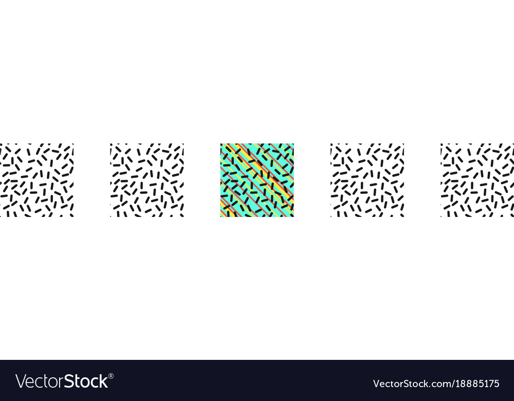 Retro seamless pattern in memphis style design