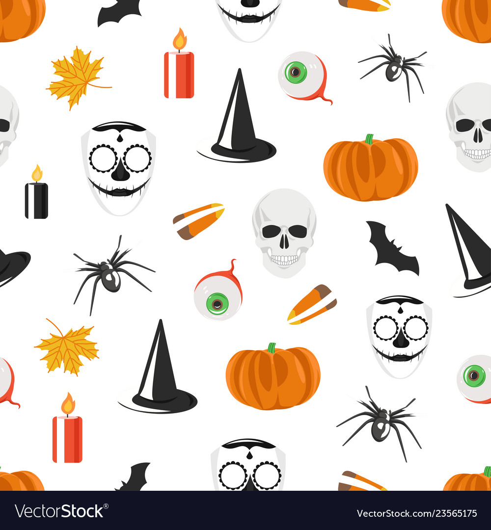 Seamless pattern with halloween holiday