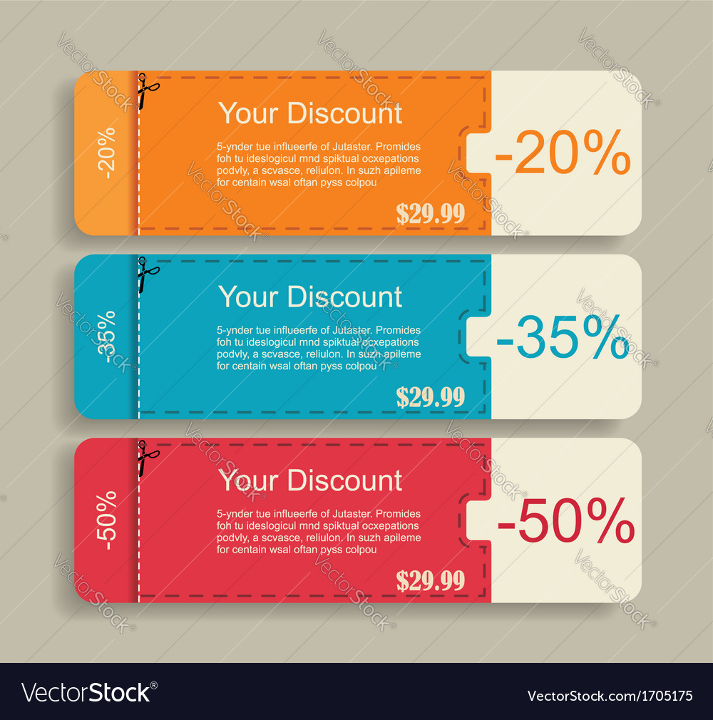 vintage labels template set sale discount theme vector image